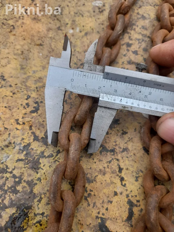 SET 3x MASIVNI Industrijski (LANCI 5 metara) - 10mm Debljina Kari