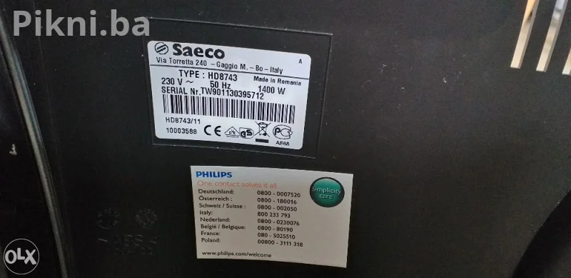 Aparat za kafu Saeco Philips mlinom - Savršen za ljubitelje kafe