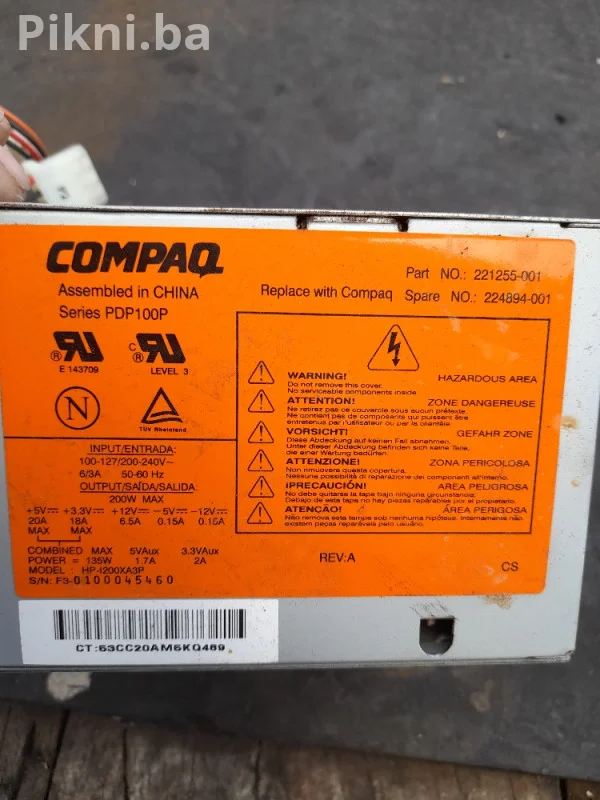 Compaq 200W Napajanje (PSU) - HP-I200XA3P - ZA REZERVNE DIJELOVE