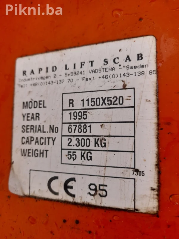 Viljuške RAPID LIFT (Švedska) - Nosivost 2.3 Tone! | Idealno za T