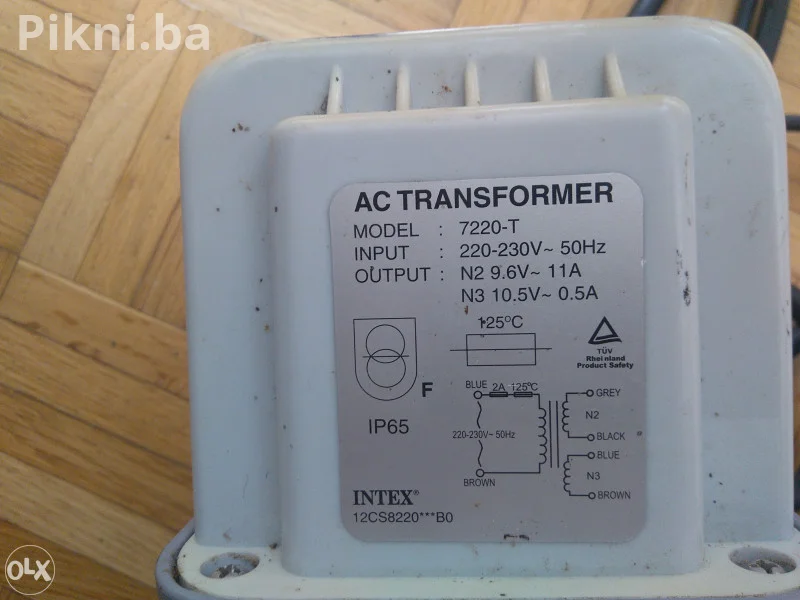 AC transformator, pretvarači 9,6v 10,5v 11A INTEX