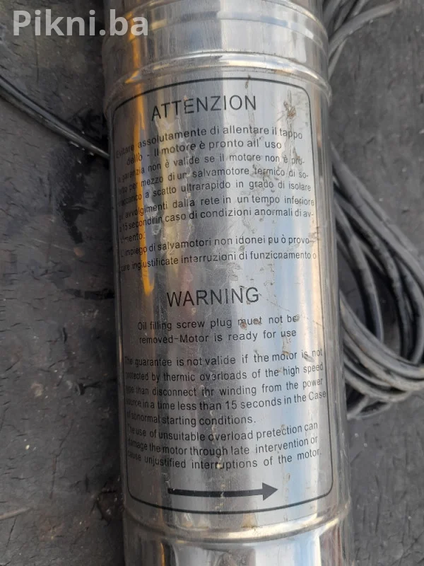 Oglas za brzu prodaju: Jaka Potopna Pumpa RAKETA (1100W, 120m)