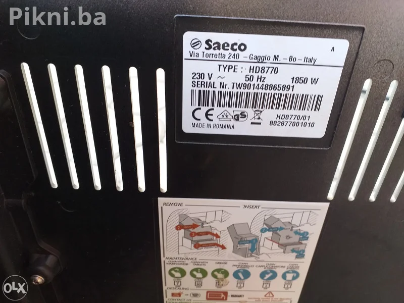 Prodajem SAECO aparat za kafu sa mlinom - Kompaktna veličina!