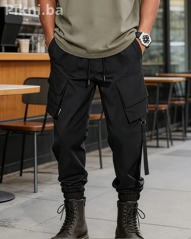 Muške Crne Kargo Hlače (XL) / NOVO / Urban Style