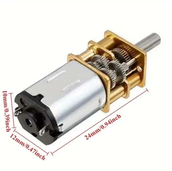 Mikro DC motor sa metalnim zupčanicima GA12-N20 (12V / 100 RPM)
