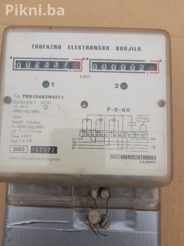 Trofazno Elektronsko Brojilo MIKELEKTRONIKA ČAJAVEC -