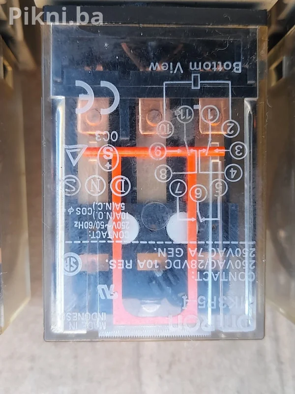Industrijski Releji FINDER i SCHRACK sa Podnožjem (230V AC)