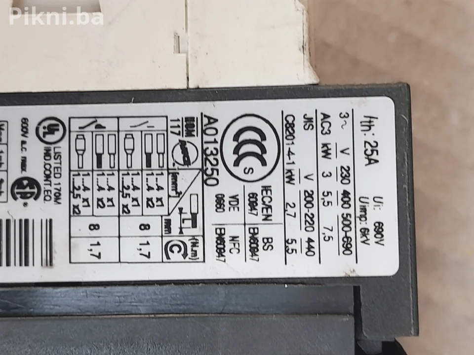 ⚡ Schneider Electric Kontaktor sklopka prekidač LC1D12 (25A, 230V) ⚡