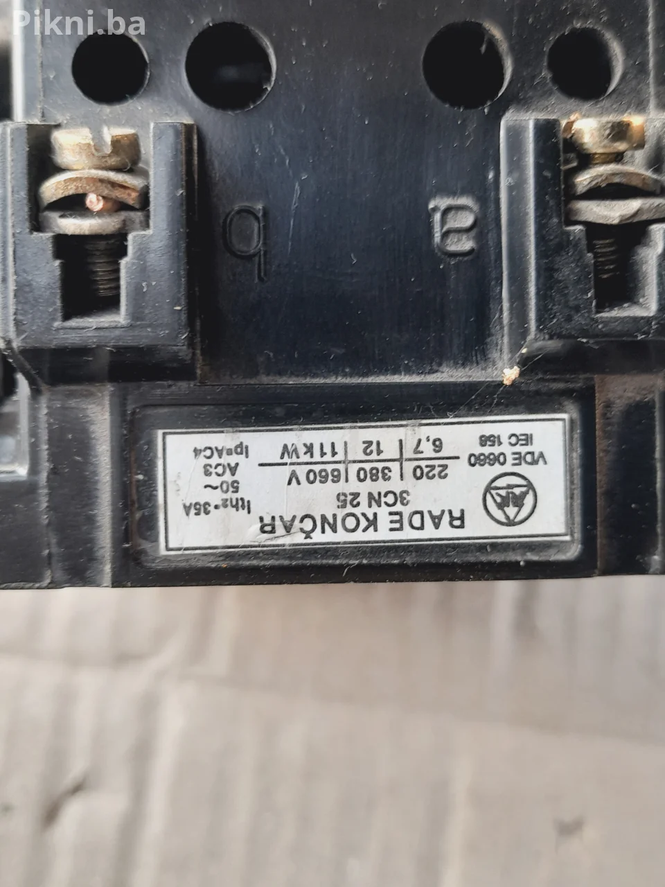 ⚡ Industrijski kontaktor 35A 220v sklopka prekidačRade Končar 3CN 25 ⚡