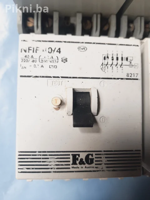 ⚡ Četvoropolne (4p) FID zaštitne sklopke F&G (40A) sklopke i prekidači