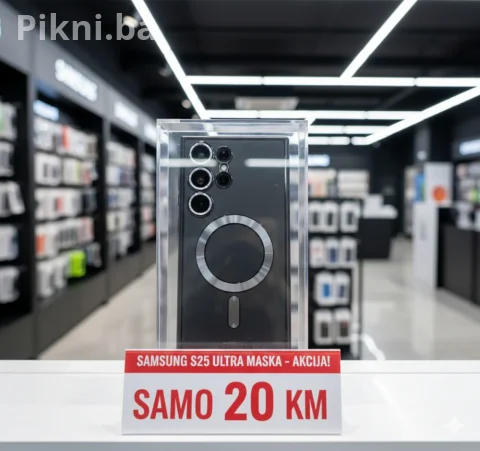 Samsung S25 Ultra Magsafe Maska LUX / Zaštita Kamera / CRNA