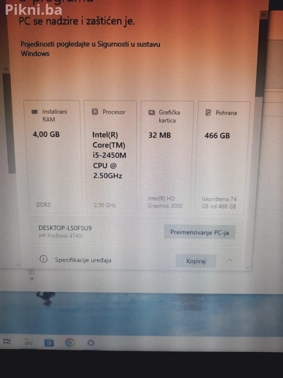 hp probook 4740s - aluminijumski biznis laptop