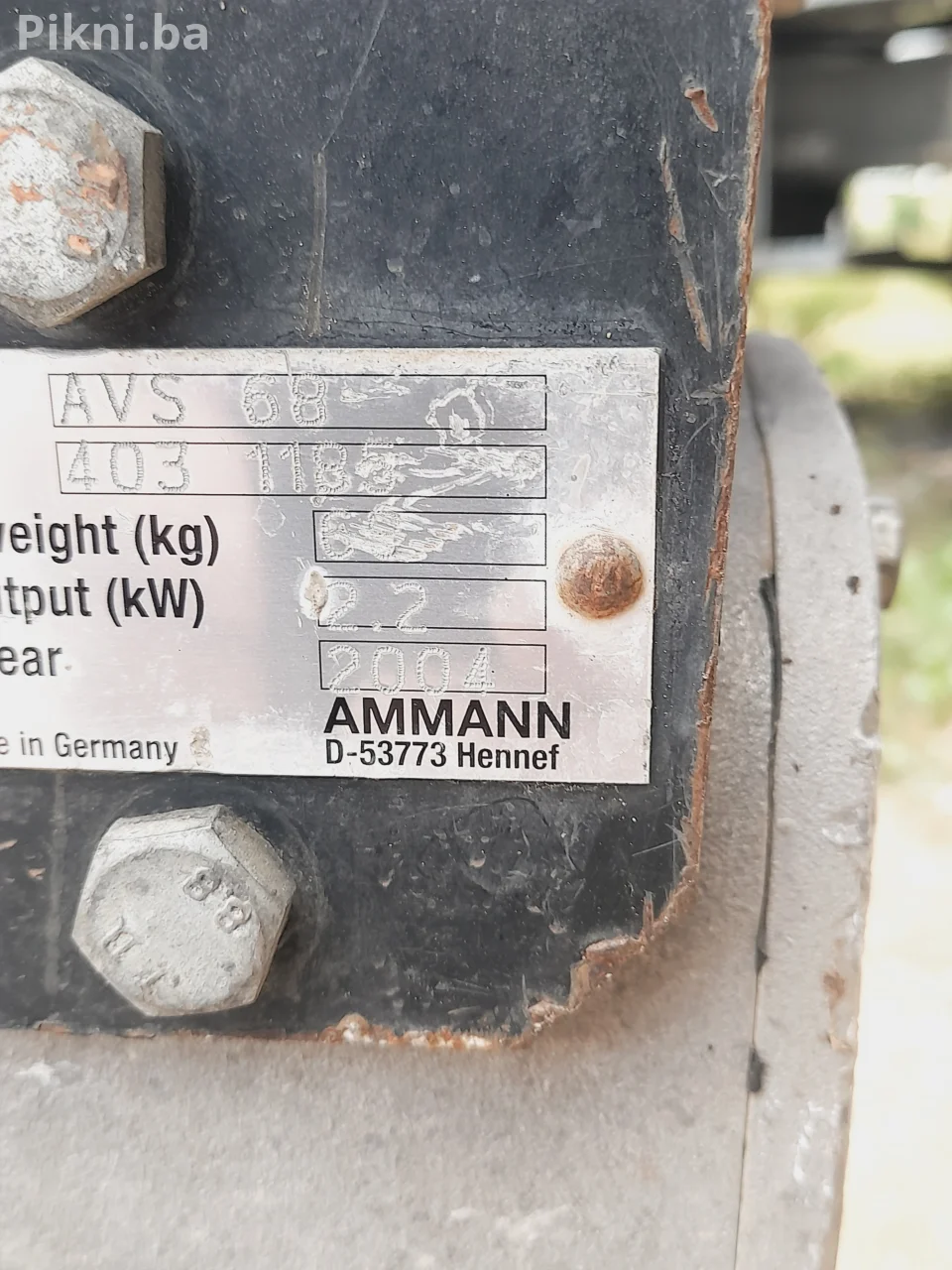 Vibracioni nabijač Ammann AVS 68 (2004) - Odličan motor Žaba skakavac vibro ploča