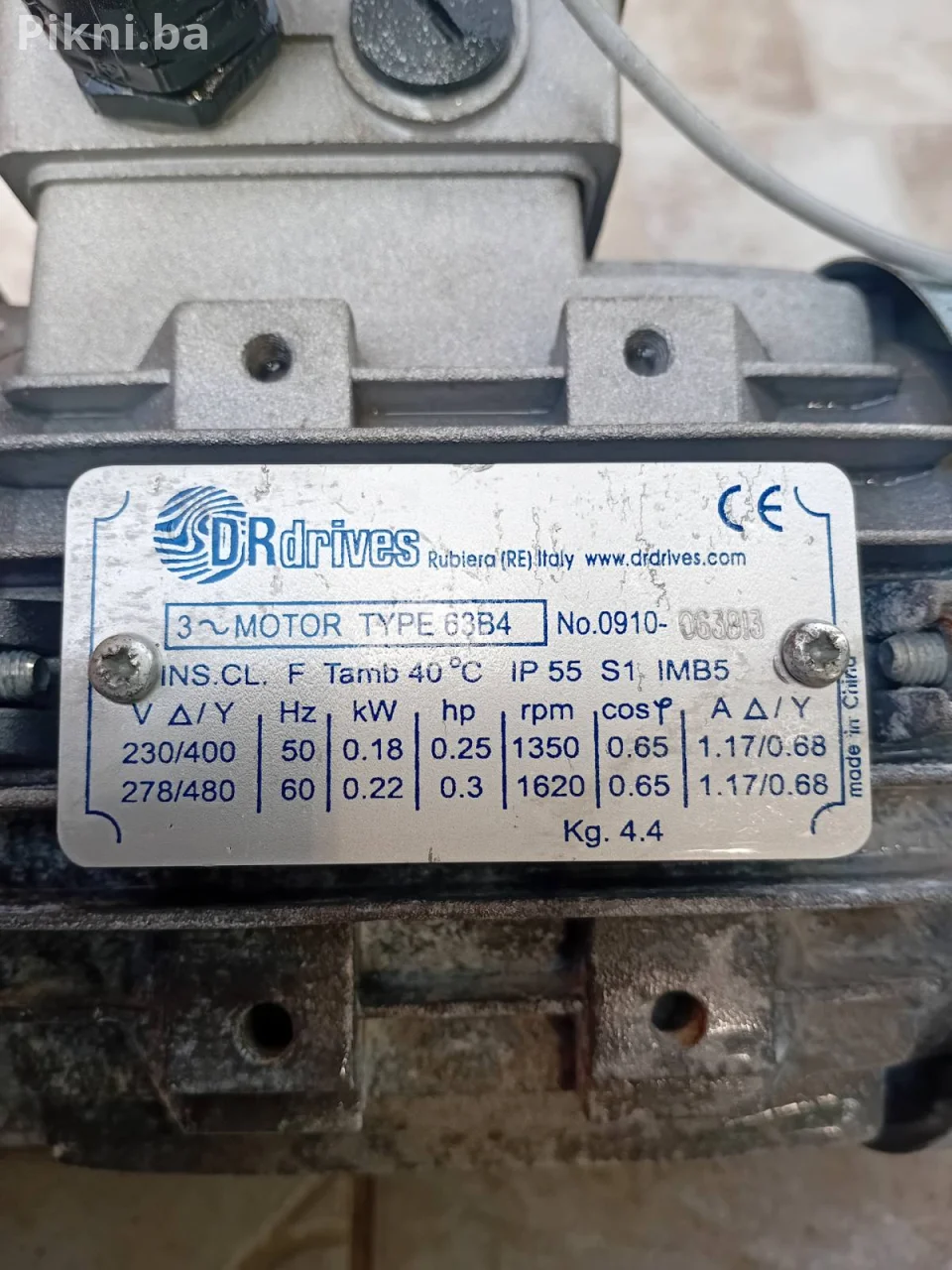 Elektromotor sa reduktorom (Chiaravalli) 018kw  38 obrta