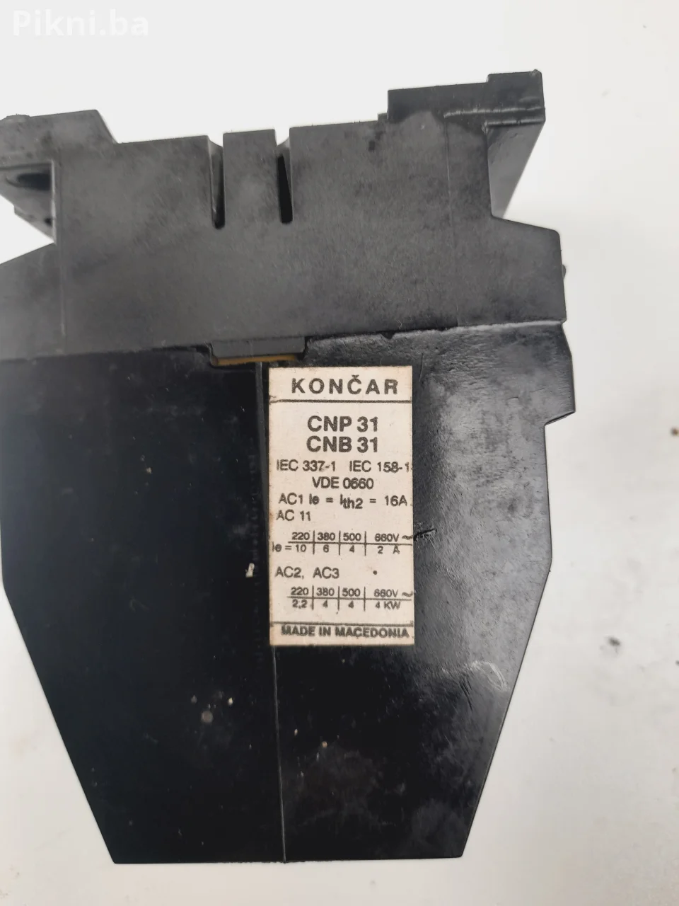 Sklopnik RADE KONČAR CNP 31 + pomoćni blok 62E (220V / 16A) kontaktor sklopka prekidač