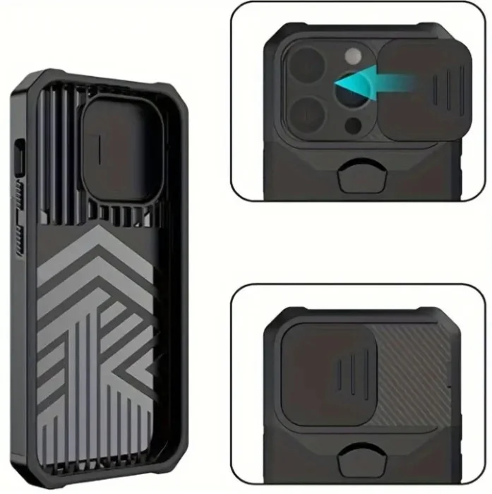 iPhone 17 Pro Max LUX Armor Maska / Crna / 360 Stand