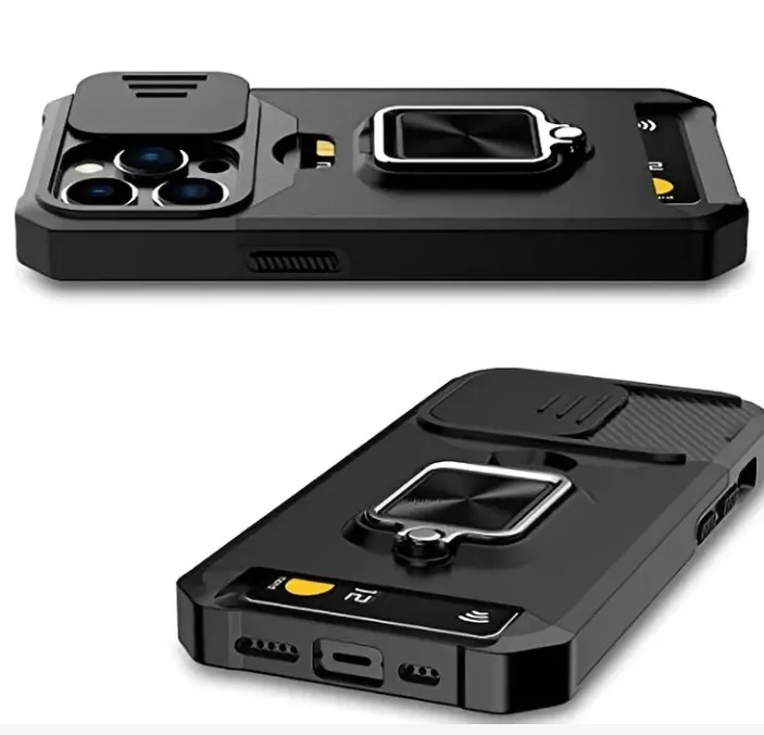 iPhone 17 Pro Max LUX Armor Maska / Crna / 360 Stand