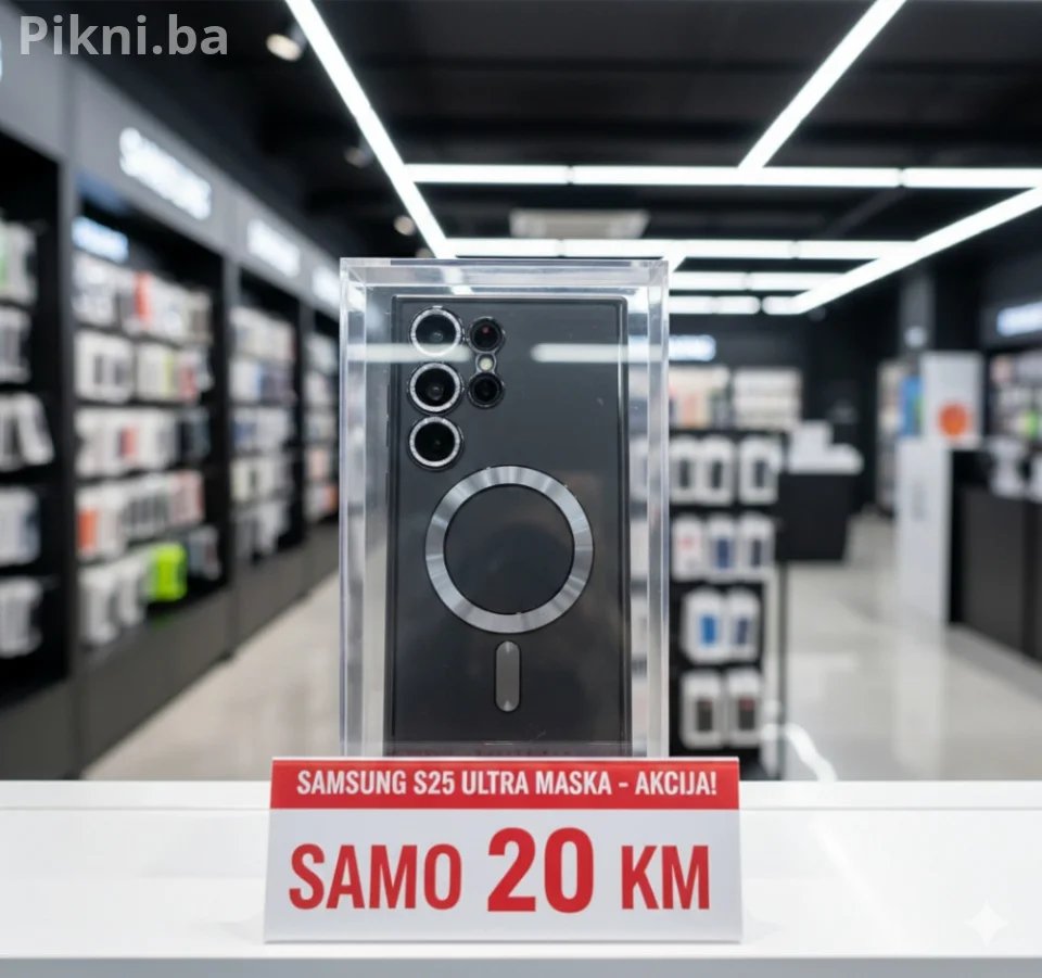 Samsung S25 Ultra Magsafe Maska LUX / Zaštita Kamera / CRNA