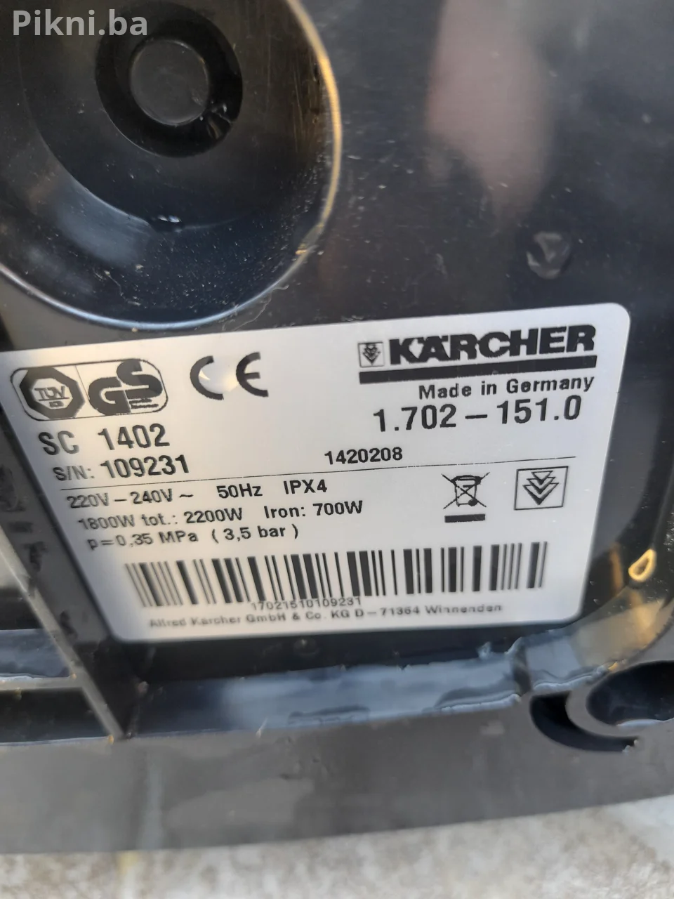 🟡 KÄRCHER SC 1402 – PARNI ČISTAČ KARCHER PAROĆISTAČ
