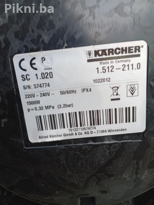 Parni čistač Karcher SC 1.020 SC2 (1500W) - Ispravan