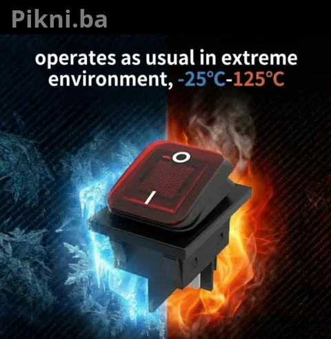 30A 250V Preklopni prekidač sa crvenom LED diodom - Komad i Set 5 komada 5