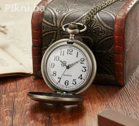 Retro Džepni Sat sa Motivom Konja – Kvarcni (NOVO 3