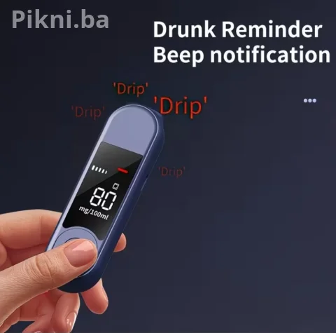 Digitalni Alkohol Tester / Alkometar (Nova Generacija) – Punjivi, HD Ekran 4