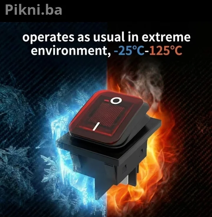 30A 250V Preklopni prekidač sa crvenom LED diodom - Komad i Set 5 komada