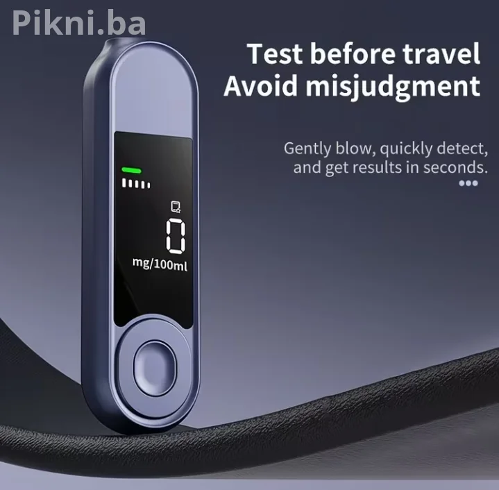 Digitalni Alkohol Tester / Alkometar (Nova Generacija) – Punjivi, HD Ekran