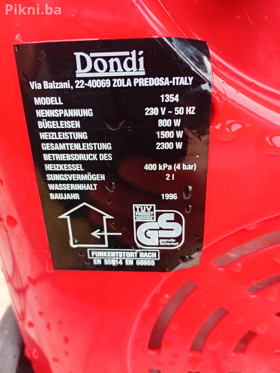 Profesionalni paročistač DONDI Profi-Dampf 4 (4 bara / 2300W)