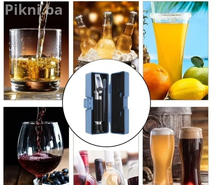 Refraktometar za pivo i vino (Brix 0-32% / SG 1.000-1.130) + Kutija