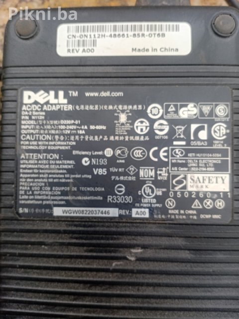Adapter DELL 12v 18A racunar kompjuter punjac trafo pretvarac 45 KM 4