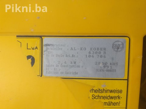 Kosacica na benzin AL-Ko 4300B citaj pod detaljno 4