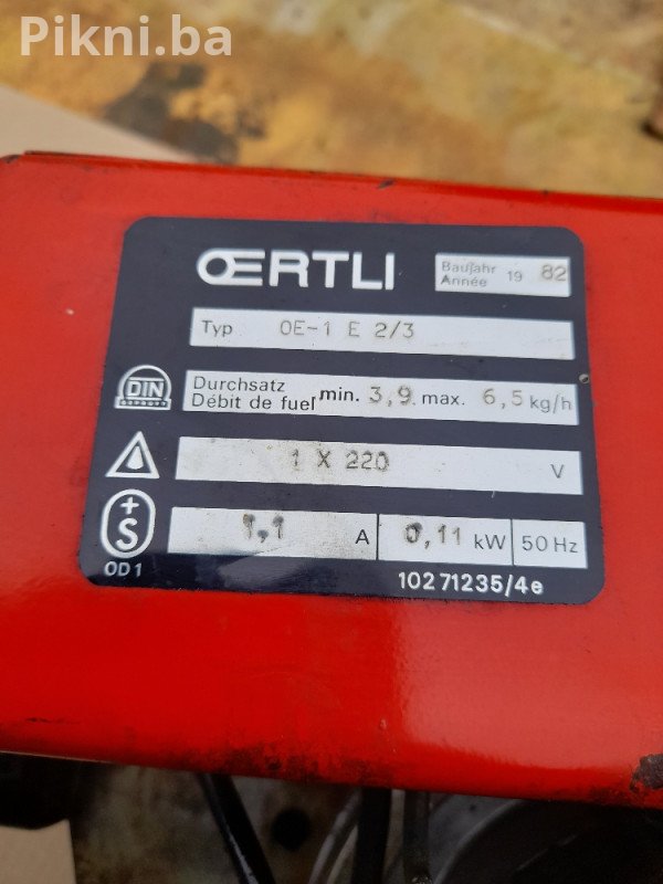 HITNO! OERTLi Gorionik za Ulje - Kompletan, SUNTEC Pumpa, SATRONI 250 KM