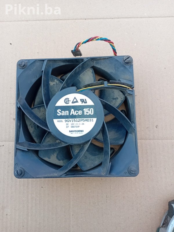 🌪️ INDUSTRIJSKI VENTILATOR / TURBINA (15x15 cm, 12V) 🌪️