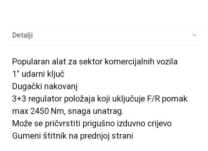 Profesionalni kamionski udarni pištolj 1" Rodcraft RC2426